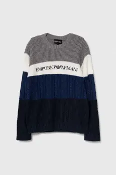 Emporio Armani pulover de lana pentru copii imagine