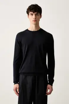 Emporio Armani pulover pentru barbati cu matase imagine