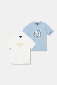 Emporio Armani tricou de bumbac pentru copii 2-pack imagine