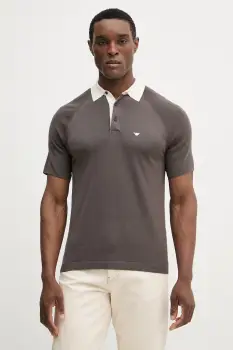 Emporio Armani tricou polo cu matase imagine