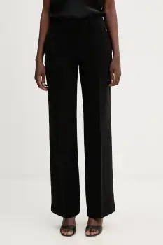 Ermanno Firenze pantaloni culoarea negru, drept, high waist, 57TP024EV0 imagine