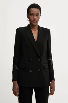 Ermanno Firenze sacou culoarea negru, cu doua randuri de nasturi, 57TI008EV0 imagine