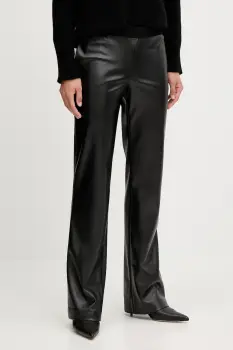 Ermanno Scervino pantaloni culoarea negru, drept, medium waist, 57TP037E5B imagine