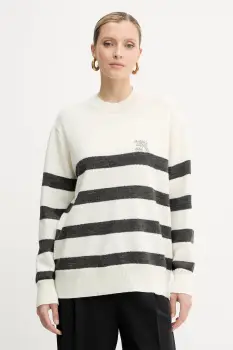 Ermanno Scervino pulover de lana culoarea bej, 57TM066EA5AP imagine