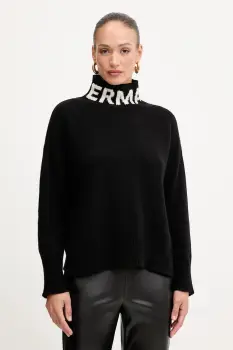 Ermanno Scervino pulover de lana culoarea negru, cu guler, 57TM027EO1 imagine