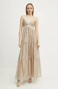 Ermanno Scervino rochie culoarea bej, maxi, evazati, 56TQ029ES3 imagine