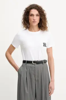 Ermanno Scervino tricou din bumbac culoarea alb, 57TL010EE0 imagine