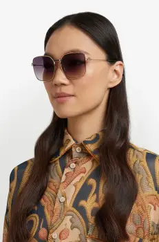 Etro ochelari de soare femei, culoarea auriu, ETRO 0061/F/S imagine