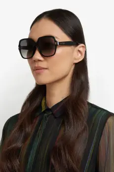 Etro ochelari de soare femei, culoarea negru, ETRO 0064/F/S imagine