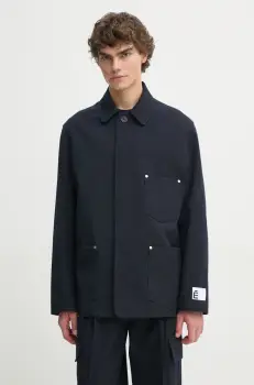 Etudes Studio geaca din amestec de lana culoarea bleumarin, de tranzitie, H24MMOUT721 imagine