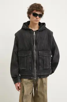 Etudes Studio geaca din denim barbati, culoarea gri, de tranzitie, H24MMOUT541 imagine