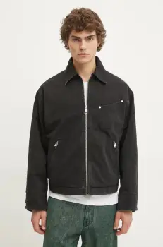 Etudes Studio geaca din denim barbati, culoarea negru, de tranzitie, H24MMOUT743 imagine