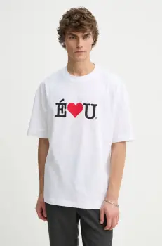 Etudes Studio tricou din bumbac barbati, culoarea alb, cu imprimeu, H24MMTSH138 imagine