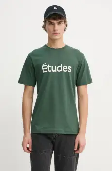 Etudes Studio tricou din bumbac barbati, culoarea verde, cu imprimeu, H24MMTSH103 imagine