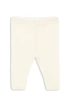 Fanga Fontana pantaloni din bumbac pentru bebelusi VENTI POINTELLE PANTS GOTS culoarea bej, uni, FA100015 imagine