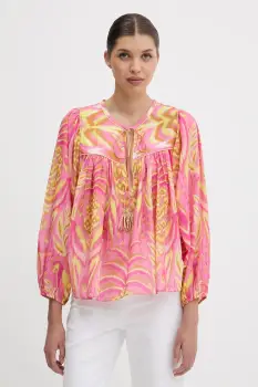 Farm Rio bluza din bumbac culoarea roz, cu imprimeu, 336600 imagine
