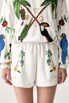 Farm Rio pantaloni scurti de trening pentru femei cu bumbac imagine