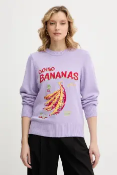 Farm Rio pulover din amestec de lana culoarea violet, light, 352087 imagine