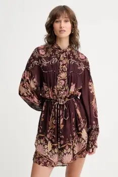 Farm Rio rochie culoarea bordo, mini, evazati, 335871 imagine