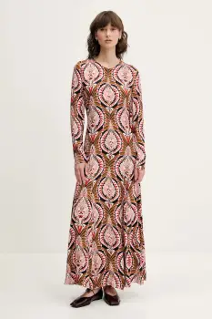 Farm Rio rochie culoarea maro, maxi, dreapta, 338652 imagine