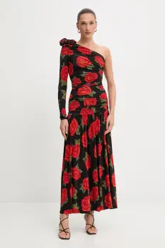 Farm Rio rochie culoarea negru, maxi, evazati, 340026 imagine