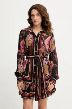 Farm Rio rochie culoarea negru, mini, drept, 340071 imagine