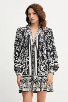 Farm Rio rochie culoarea negru, mini, drept, 340564 imagine