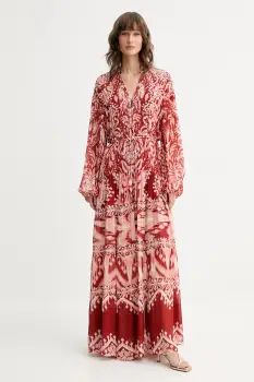 Farm Rio rochie culoarea rosu, maxi, evazati, 335758 imagine