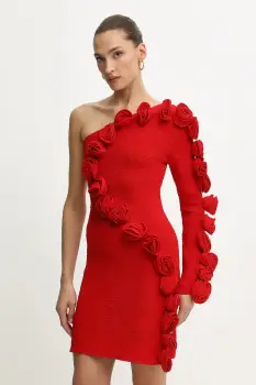 Farm Rio rochie culoarea rosu, mini, mulata, 346139 imagine