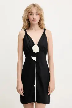 Farm Rio rochie din in culoarea negru, mini, evazati, 336607 imagine