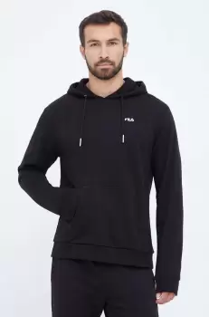 Fila bluza barbati, culoarea negru, cu gluga, neted imagine