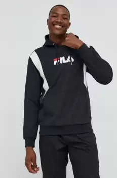 Fila bluza barbati, culoarea negru, cu imprimeu imagine
