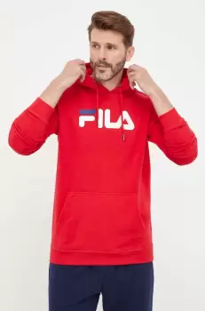 Fila bluza barbati, culoarea rosu, cu gluga, cu imprimeu imagine
