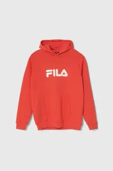 Fila bluza copii culoarea rosu, cu gluga, cu imprimeu imagine