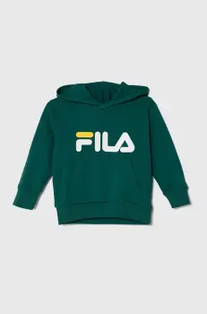 Fila bluza copii culoarea verde, cu gluga, cu imprimeu imagine