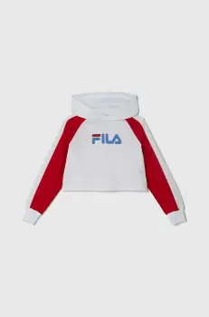Fila bluza copii LALENDORF culoarea alb, cu gluga, modelator imagine
