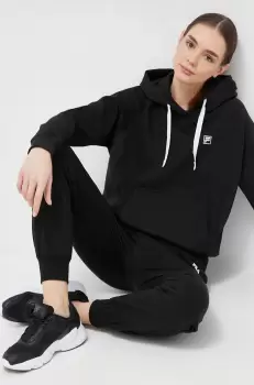 Fila bluza femei, culoarea negru, cu gluga, neted imagine