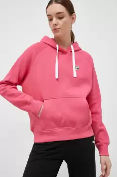 Fila bluza femei, culoarea roz, cu gluga, neted imagine