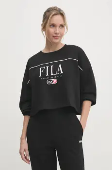 Fila bluza Lewistown femei, culoarea negru, cu imprimeu, FAW0912 imagine