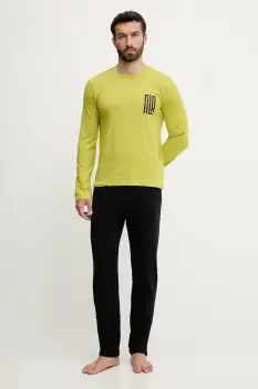 Fila compleu pijama culoarea verde, cu imprimeu, FPS1216 imagine