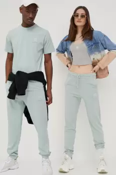 Fila pantaloni culoarea verde, cu imprimeu imagine