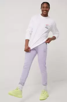 Fila pantaloni culoarea violet, cu imprimeu imagine