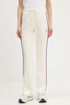 Fila pantaloni de trening Lamim culoarea bej, cu imprimeu, FAW1000 imagine