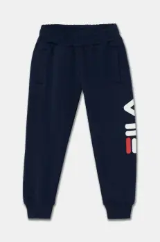 Fila pantaloni de trening pentru copii culoarea albastru marin, cu imprimeu imagine