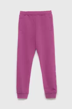 Fila pantaloni de trening pentru copii culoarea violet, neted imagine