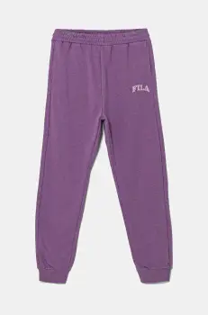 Fila pantaloni de trening pentru copii LONGEN culoarea violet, cu imprimeu, FAT0580 imagine