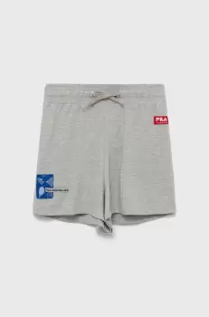 Fila pantaloni scurti copii culoarea gri, cu imprimeu, talie reglabila imagine