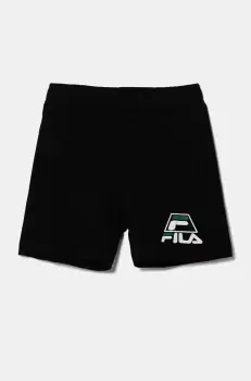 Fila pantaloni scurti copii LEENDE culoarea negru, talie reglabila, FAK0415 imagine