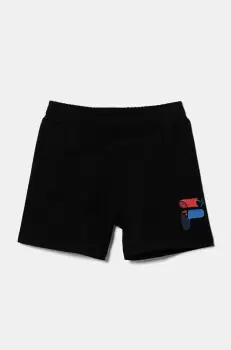Fila pantaloni scurti copii LISINE culoarea negru, cu imprimeu, talie reglabila, FAK0409 imagine