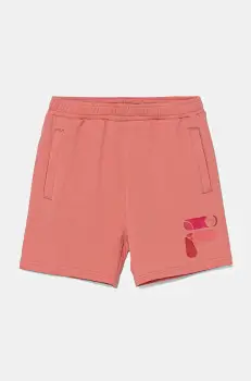Fila pantaloni scurti copii LISINE culoarea portocaliu, cu imprimeu, talie reglabila, FAK0409 imagine